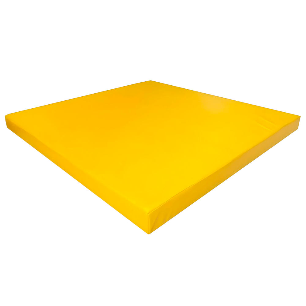 Непромокаемый мат для надувных батутов и других аттракционов, цвет жёлтый, размер 120*120*10 см.
