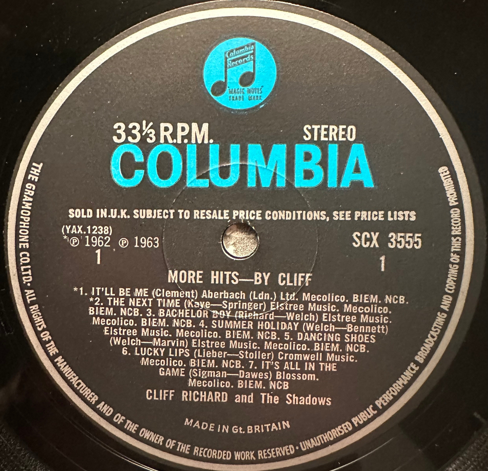 Cliff Richard - More Hits - By Cliff (Англия 1965г.)