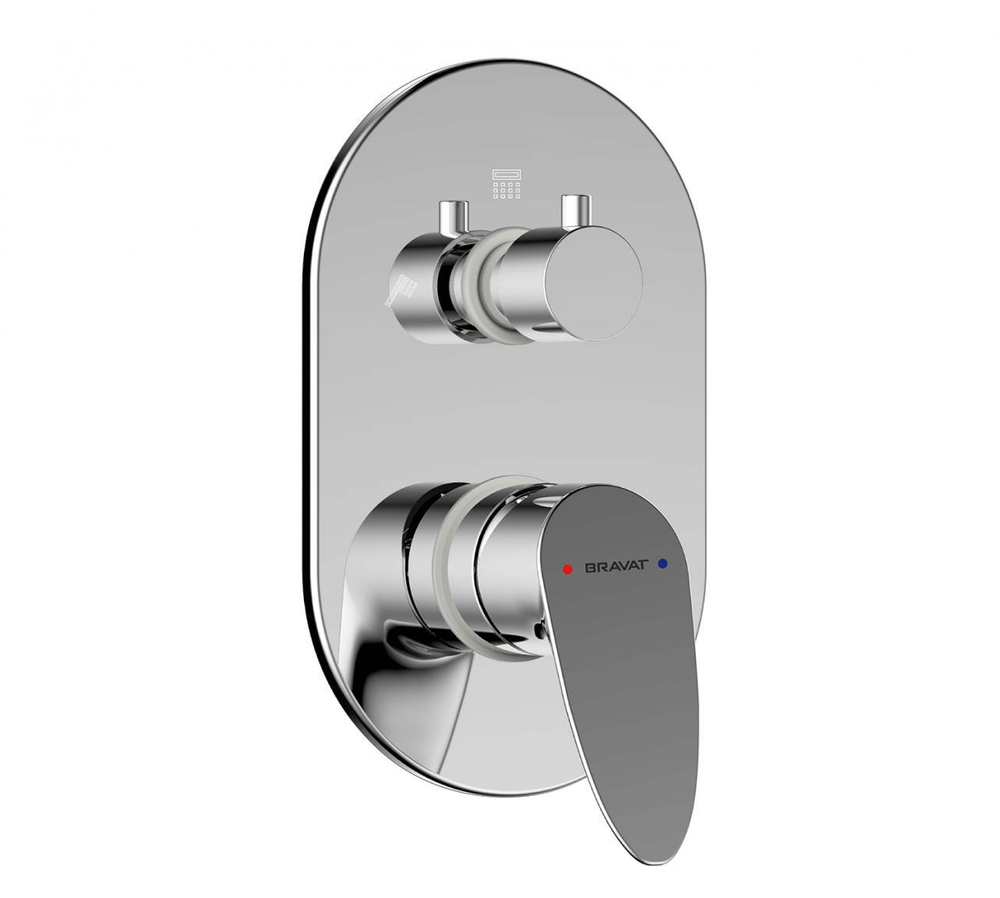 Смеситель встраиваемый в стену Bravat Drop (3-функц)