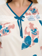 Пижама бриджи+футболка к/р В8406