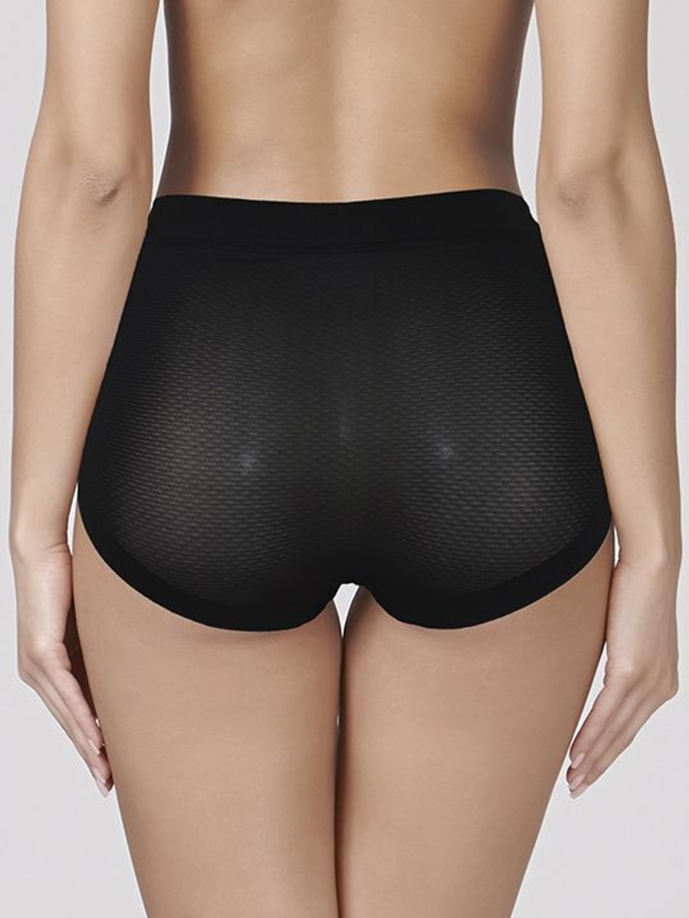 Высокие трусики-слипы из мягкого микромодала (Размер: XL) (Цвет: черный)