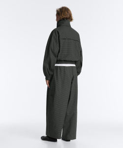 Oysho Длинные брюки-карго из водоотталкивающего нейлона в клетку, черный