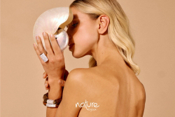 Кольцо Nature Bijoux, Okawa, разъемное, из дерева роблес, с перламутром, NB26.1-19-25971 (серый)