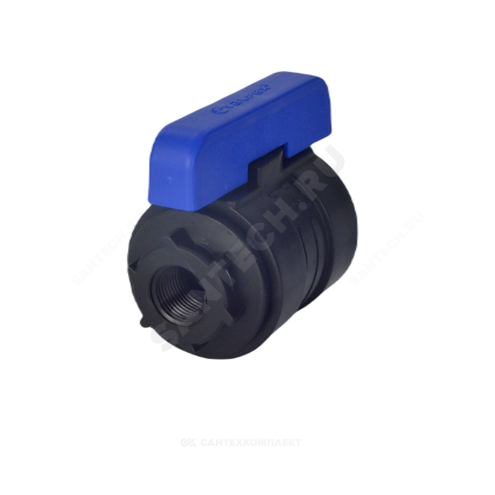 Кран шаровой компрессионный ПЭ Ду 20 3/4"x3/4" ВР/ВР Ру16 VALFEX 1210011034034