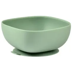 Миска из силикона Beaba Silicone Bowl With Suction Sage Green