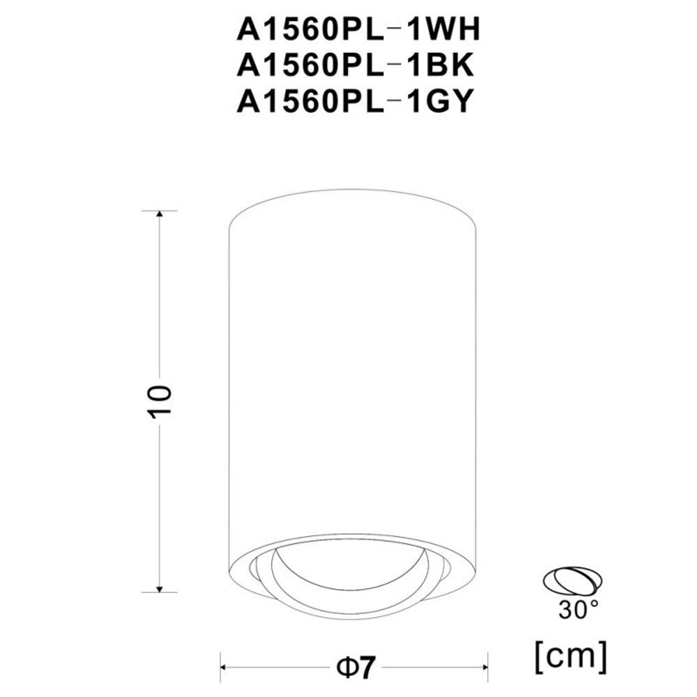 Накладной светильник Arte Lamp A1560PL-1BK