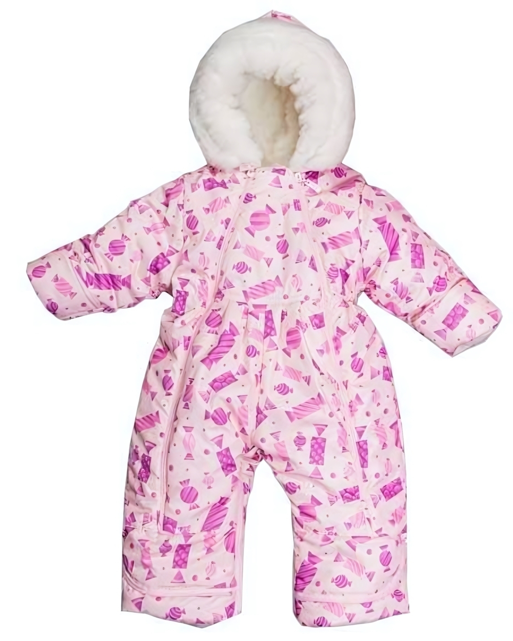 Комбинезон зимний , Цвет: розовый, Размер: 86 Утеплитель-синтепон