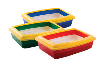 Туалет для кошек "ГЛУБОКИЙ ПОЛНЫЙ КОМПЛЕКТ" (СИНИЙ) ВАКА 430*325*120