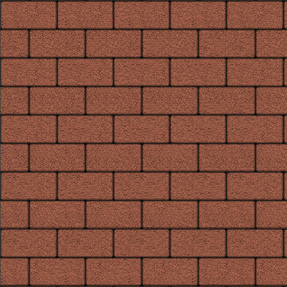 Тротуарная плитка ПРЯМОУГОЛЬНИК 200x100 мм - Гранит Красный