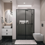 Душевая дверь Grossman Style 110 100.K33.05.110.21.10 профиль Черный матовый стекло тонированное