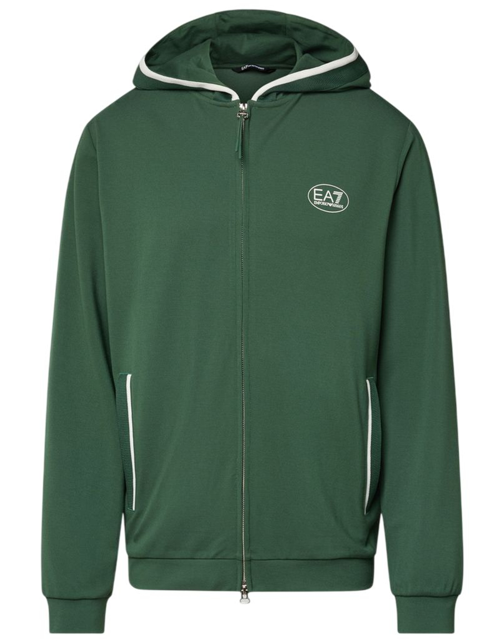 Куртка теннисная EA7 Tennis Zip-Up Hooded - cilantro