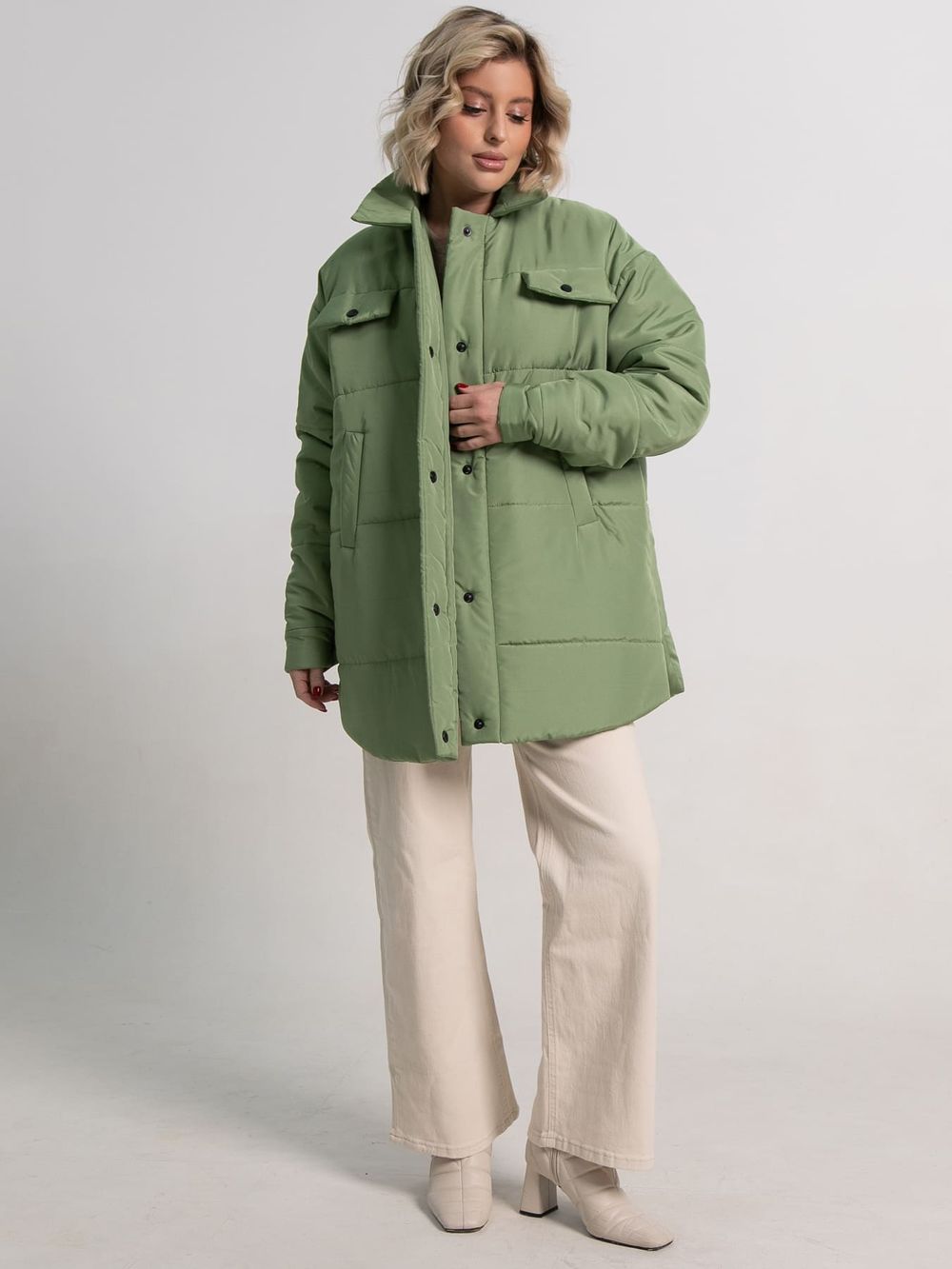 Куртка демисезонная Асель (зеленая) Б15319-39М LT Collection