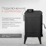 Чугунная печь-камин LOKI Norway Black