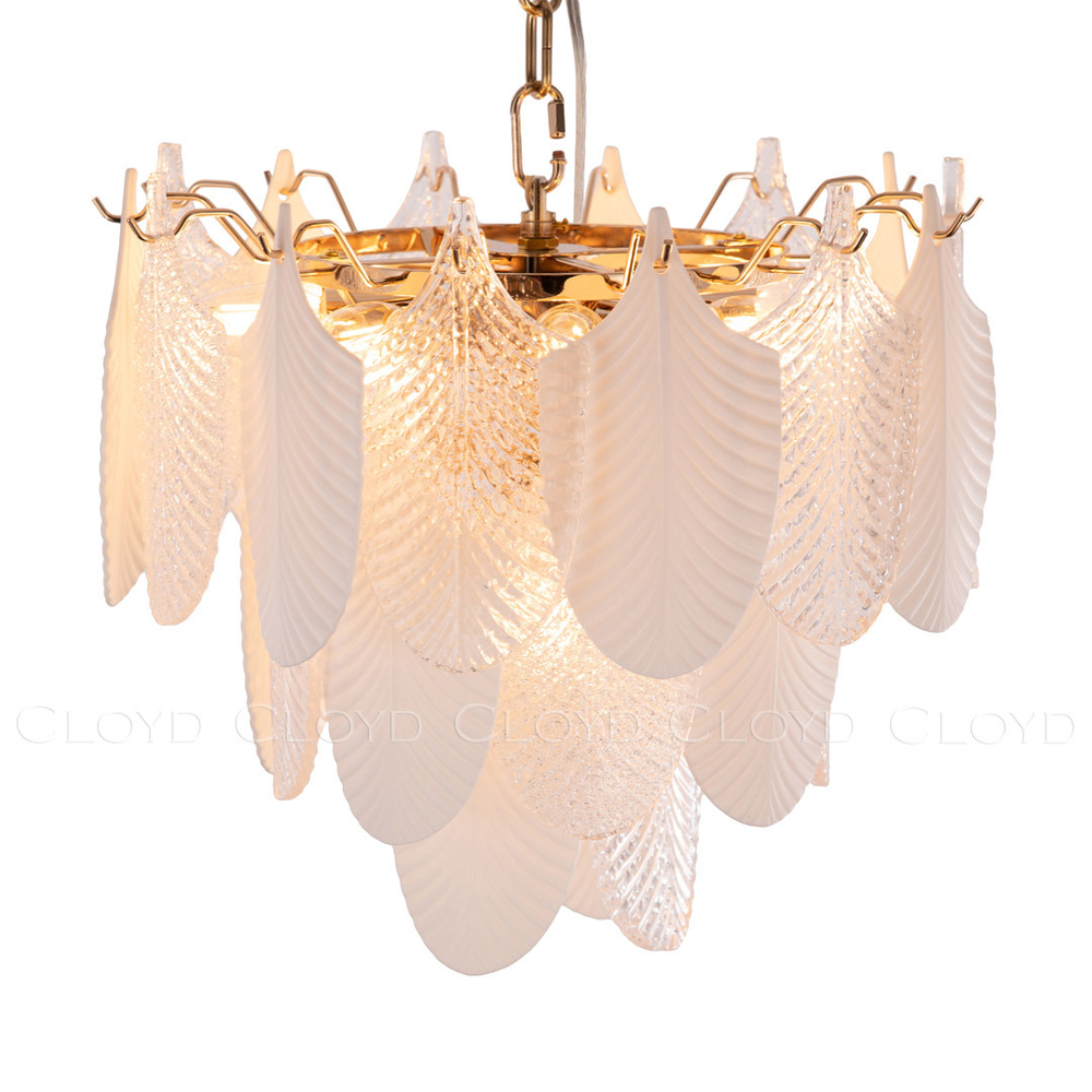 Люстра Cloyd BONGA-B C9 / Ø40 см - бел.керамика - золото (арт.10439)