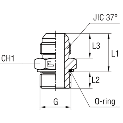 Штуцер FH JIC 7/8 - BSP 3/8
