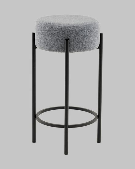 Стул барный Мали букле светло-серый