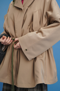 Парка утепленная, бежевая