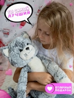 Большая мягкая игрушка обнимашка кот 70 см