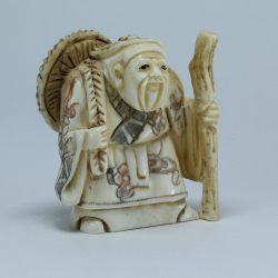 Эксклюзивная нэцкэ Дзюродзин с посохом