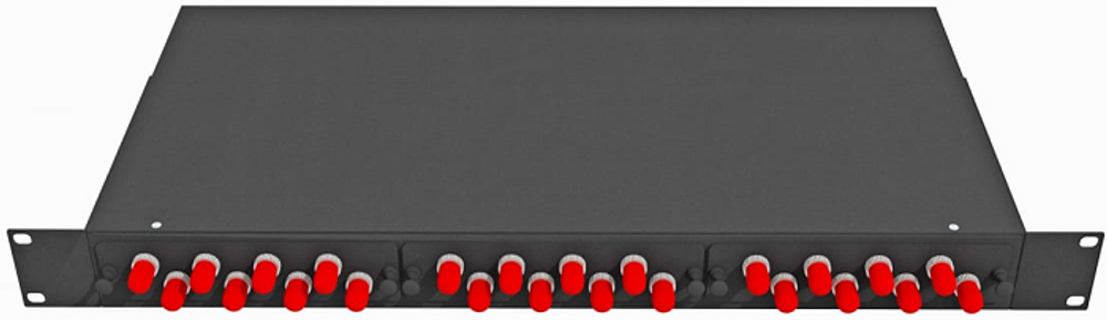 Кросс оптический стоечный  TopLAN КРС-Top-1U-24ST/U-OS2-BK