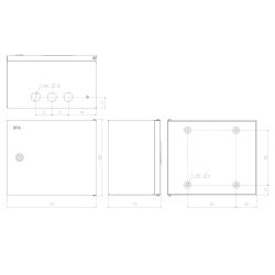 Корпус металлический ЭРА SIMPLE ЩМПг-02 (250х300х175) IP54 У2 серый | Корпуса металлические с монтажной панелью