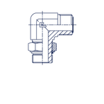 Штуцер FMA90 D38 ORFS 2 - UNF 1.7/8 (удлиненный)