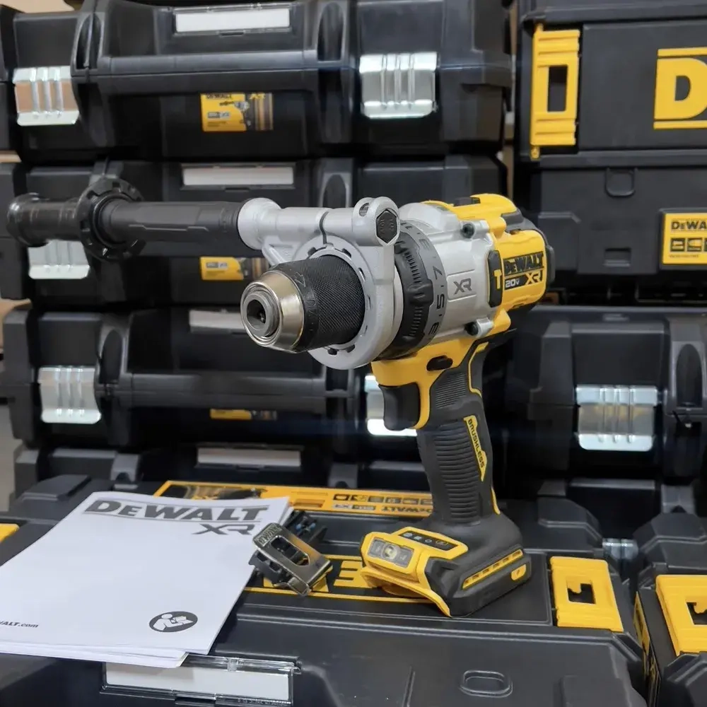 Высоконагрузочная ударная дрель-шуруповерт аккумуляторная DeWalt DCD1007NT 20В, 2250 об/мин, 169 Нм, 38250 уд/мин, без АКБ и ЗУ, с ящик для инструментов