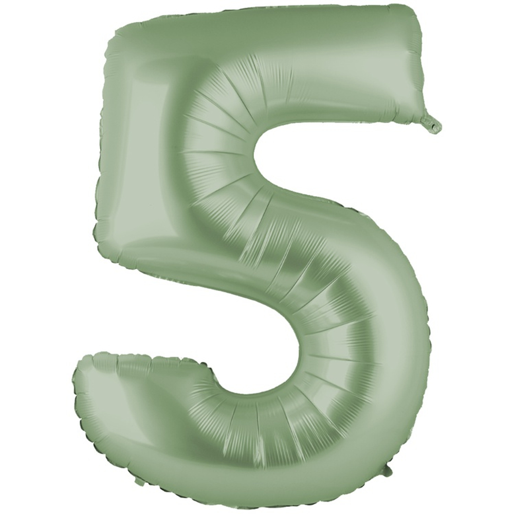 Шар фольгированный Цифра 5 101 см (Зеленый)