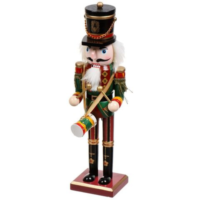 Фигурка декоративная дерево, Щелкунчик 1, 30 см, на подставке, AI-0807020