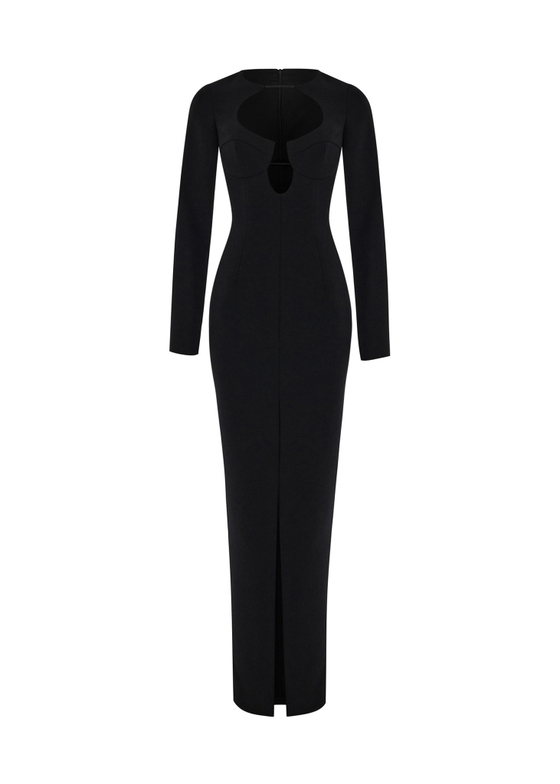 Платье макси из крепа