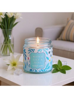 Свеча ароматическая Водяная лилия и мята (00-7080)