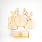 Разделочные доски из сибирского кедра 3 шт. в ящике. RDN27