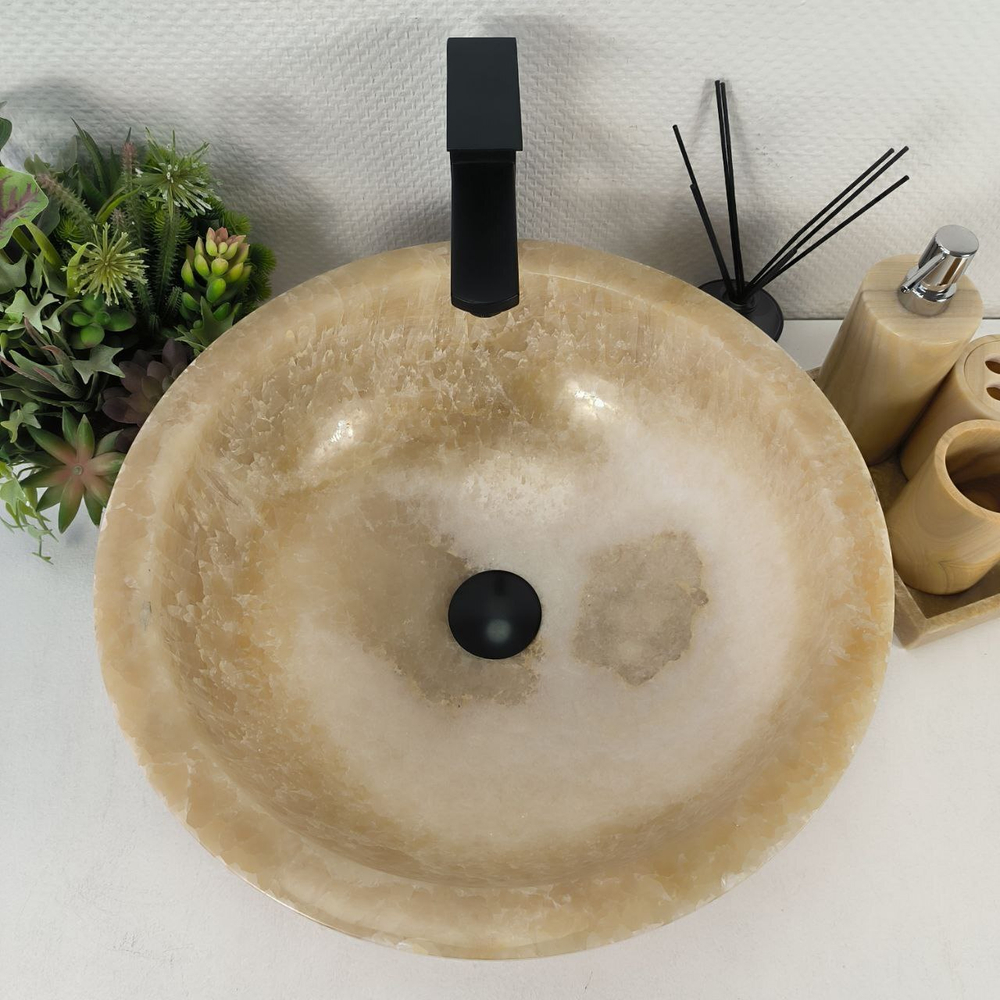 Раковина из оникса Bowl Yellow BO-64726 44*45*17 0200