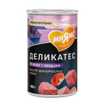 Мнямс консервы для собак всех пород паштет из ягненка с овощами Мусака по-ираклионски 400 г