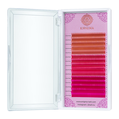 Разноцветные Tender love ресницы Enigma MIX - 15 линий