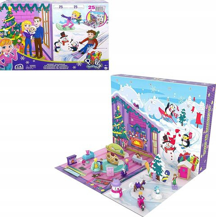 Фигурки Mattel Polly Pocket - Адвент-календарь Полли Покет с сюрпризами на 25 дней GYW07