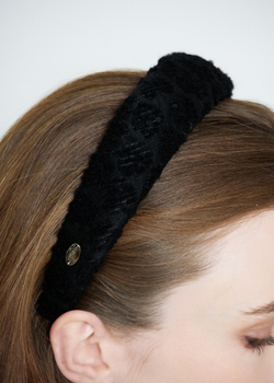 Объемный ободок с прозрачными пайетками