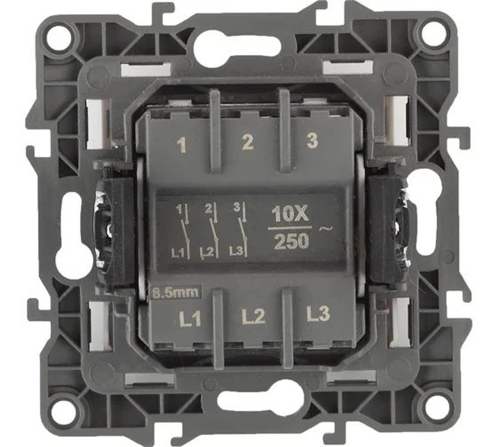 ЭРА 12-1107-03 Выключатель тройной, 10АХ-250В, IP20, 12, Алюминий