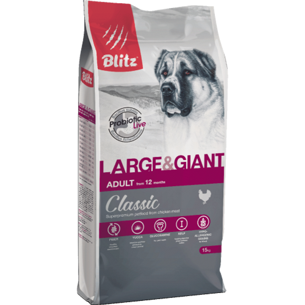 Blitz Classic Large & Giant Breeds Adult Dog 15 кг