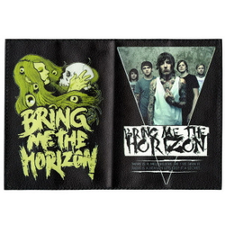 Обложка для паспорта Bring Me the Horizon ( группа / девушка с черепом )