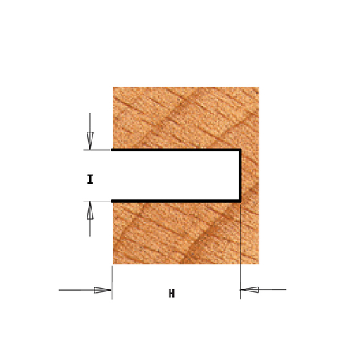Фреза концевая CMT-contractor пазовая Z2 с державкой S=8 D=47,6x3 K922-330A
