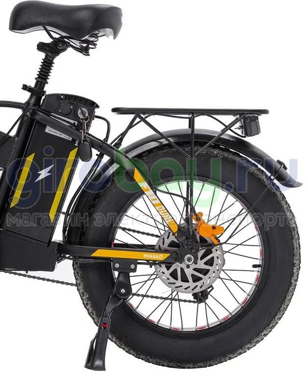 Электровелосипед Minako F10 Pro Dual 48V/20Ah (полный привод) 2025 года - Желтый обод