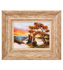 AMB-03/52 Картина «Красота природы» (с янтарной крошкой) H-32см