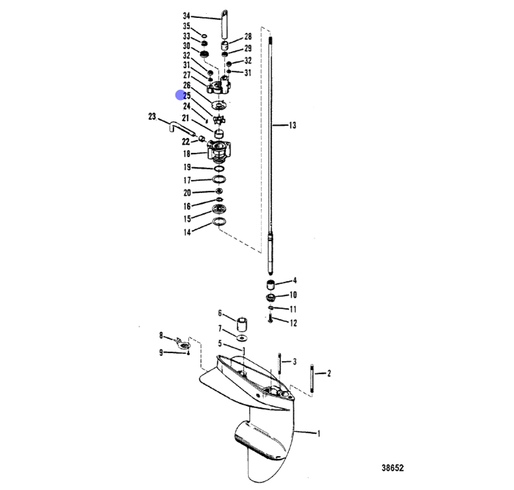 Крыльчатка помпы Mercury M4-M9.8 (47-89981)