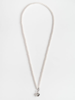 Колье "Pure" White Very Long из перламутра Silver