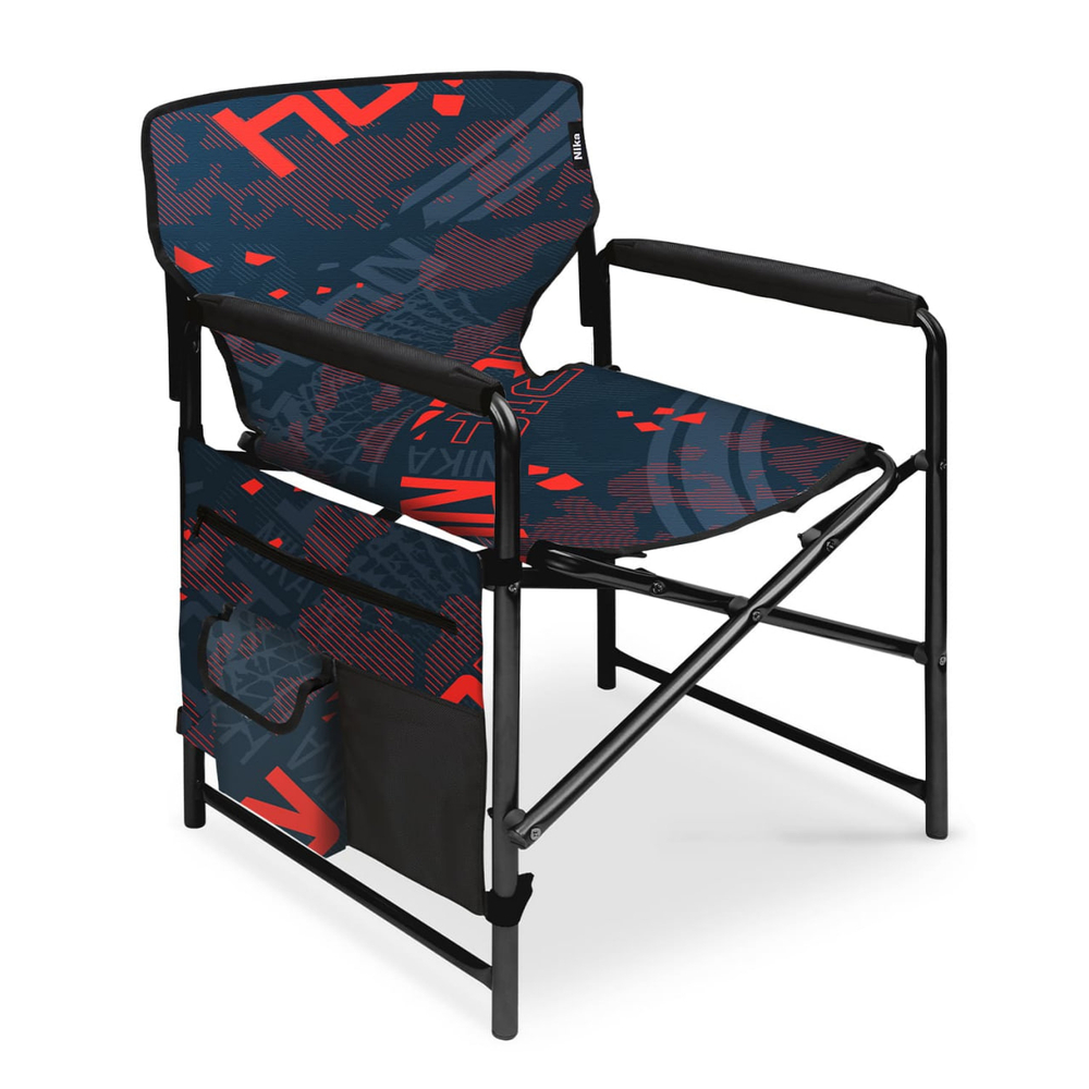 Кресло - складное туристическое 490*550*820 мм, ЦВ.АССОРТИ нагрузка 120 кг, с навесным карманом, ткань-водоотталкивающая пропитка