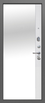 СОЮЗ 9см серебро металл/белый матовый Зеркало