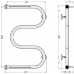 Сунержа М-образный 2 полки 600х400