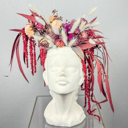 КОМПОЗИЦИЯ ИЗ СУХОЦВЕТОВ "ДЕВОЧКА С АМАРАНТОМ"