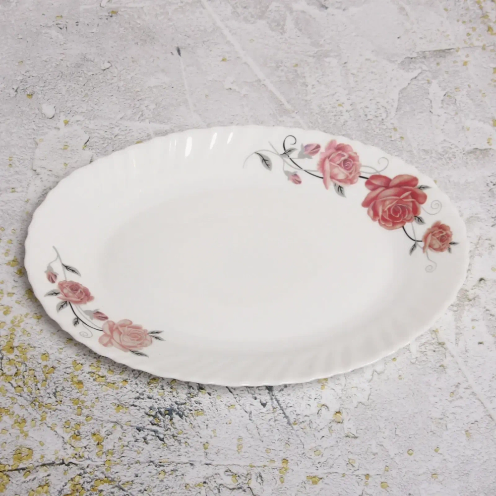 Блюдо сервировочное «Цветочная феерия» 29,5*22,5см стеклокерамика